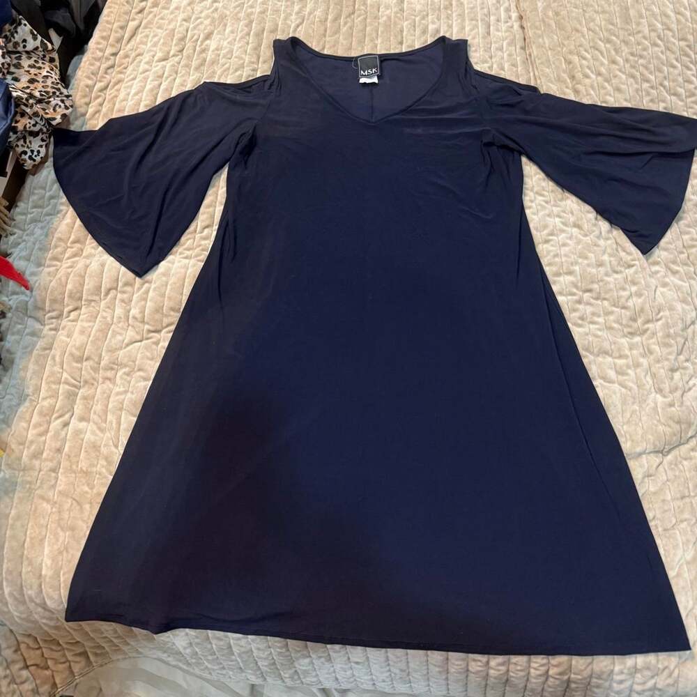 Msk xl navy blue dress